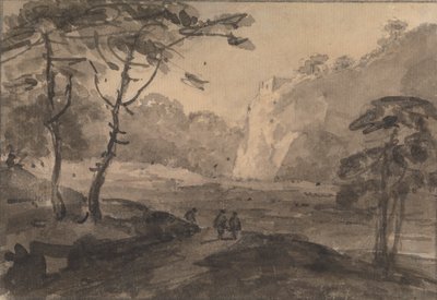 Paysage avec trois figures sur une route - Rev. William Gilpin