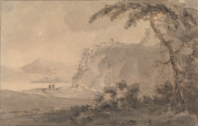 Deux figures sur une route près d