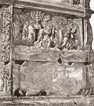Bas-relief du panneau sud "Les dépouilles de guerre", montrant la procession triomphale, sur l