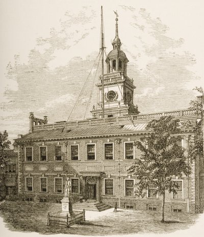 Palais de justice du comté ou Independence Hall, Philadelphie, Pennsylvanie, vers 1880 - Reverend Samuel Manning