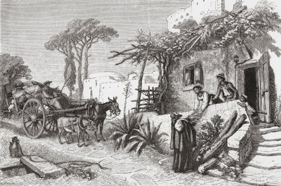 Mendiants près de Naples, Italie à la fin du 19ème siècle - Reverend Samuel Manning