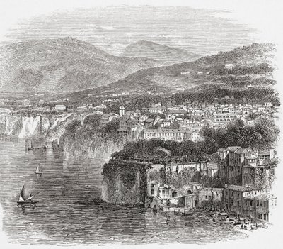 Vue de Sorrente, Campanie, sud de l