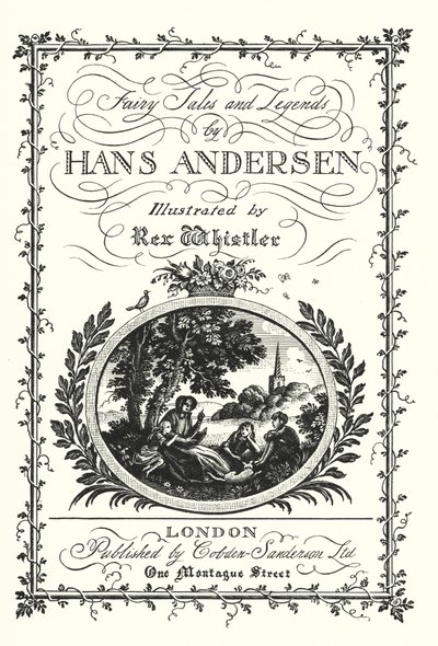 Page de titre pour Contes de fées et légendes par Hans Andersen - Rex (after) Whistler