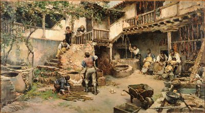 Atelier de tanneurs ou Les tanneries d