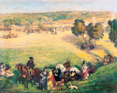 Le pré. Peinture par Ricard Canals i Llambi (1876-1931). - Ricardo Canals y Llambi