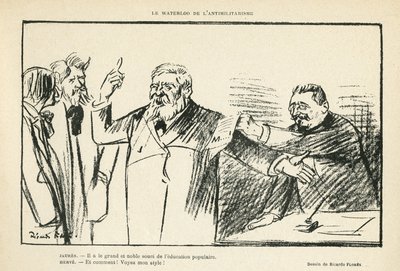 Illustration de Ricardo Flores (1878-1918) dans Le Rire, 27/07/12 - Le Waterloo de l