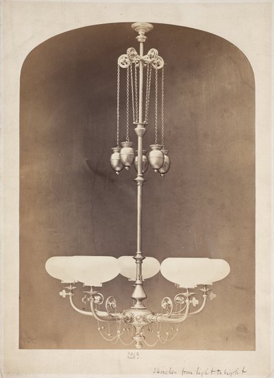 Lustre à gaz, vers 1880 - John Pardon