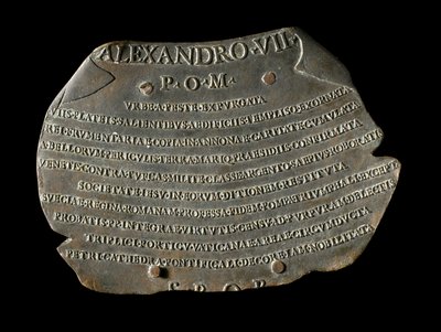 Plaque en bronze médiévale pour célébrer l