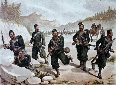 Les 3e Gurkhas en escarmouche, l