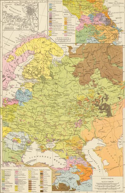Andree, Richard. Volkerkarte von Russland. 1881 A - Richard Andree