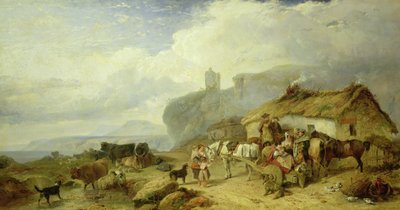 Halte du Conducteur, Île de Mull au loin, 1845 - Richard Ansdell