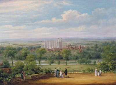 Eton College depuis la terrasse du château de Windsor - Richard Bankes Harraden