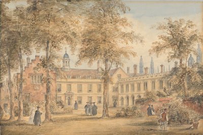 Trinity Hall depuis le jardin, Cambridge - Richard Banks Harraden