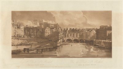 Vue du Pont Saint-Michel, prise du Pont Neuf, 1803 - Richard Banks Harraden