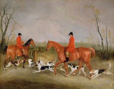 George Mountford, chasseur de la Quorn, et W. Derry, piqueur, à John O