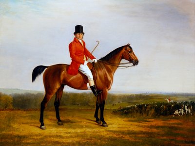 Isaac Sadler monté sur un chasseur bai - Richard Barrett Davis