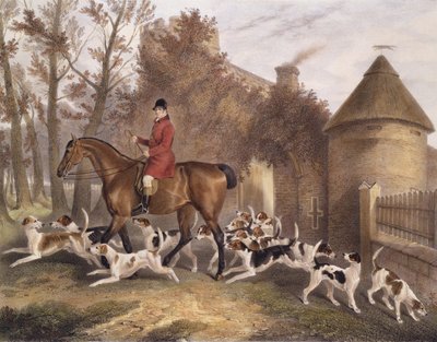 W. Sebright, chasseur des Milton Hounds, gravé par J.W. Giles, 1839 - Richard Barrett Davis