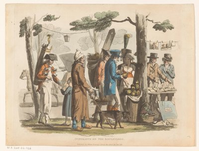 Scène de rue avec marchands - Richard Brinsley Peake