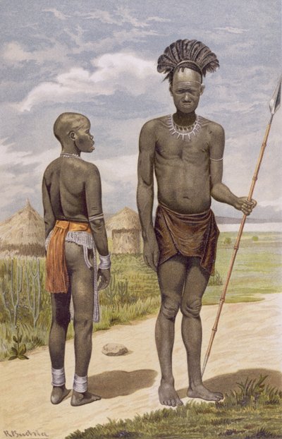 Guerrier Bari et sa femme, tiré de 