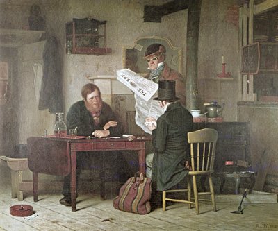 En attendant la diligence - Richard Caton (after) Woodville