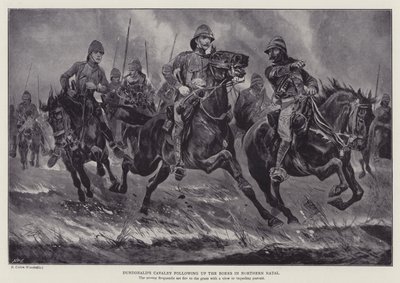 La cavalerie de Dundonald poursuivant les Boers dans le nord du Natal - Richard Caton II (after) Woodville