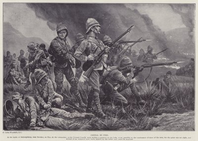 Épreuve par le feu (lithographie) - Richard Caton II (after) Woodville
