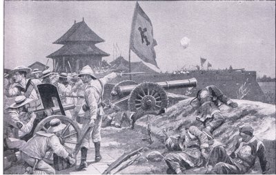 Tientsin : combats sur les remparts - Richard Caton II Woodville