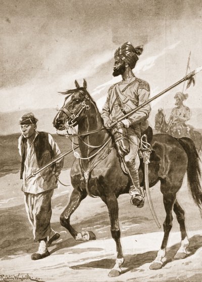 Un lancier bengali et son captif boxeur, illustration de 