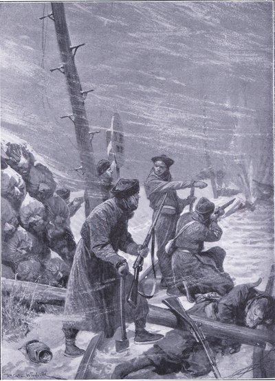 Attaque sur le chemin de fer par les Chunchuses, illustration de l