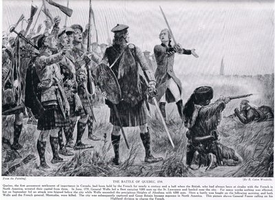 La Bataille de Québec, 1759, illustration de 