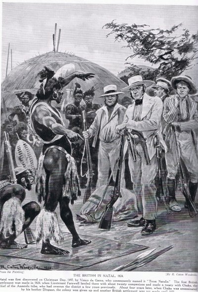Les Britanniques au Natal en 1824, illustration de 