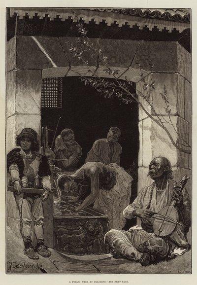 Un lavage public à Dulcigno - Richard Caton Woodville junior