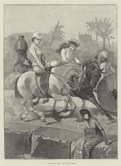 Vie anglo-indienne, la promenade matinale - Richard Caton Woodville junior