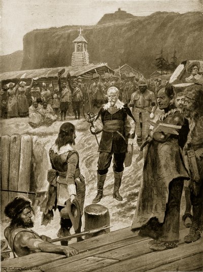Le premier pas de la Grande-Bretagne au Québec, illustration de 