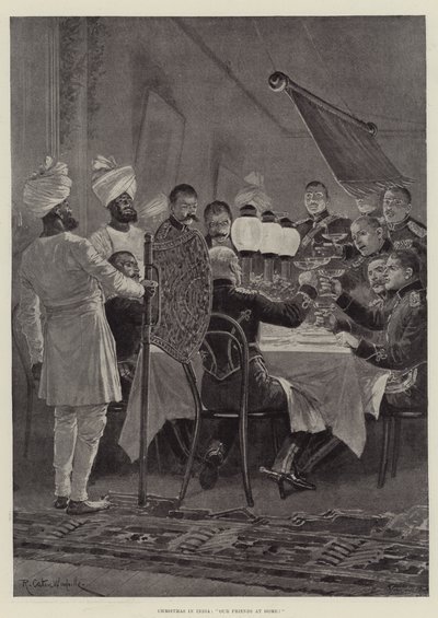 Noël en Inde, nos amis à la maison! - Richard Caton Woodville junior