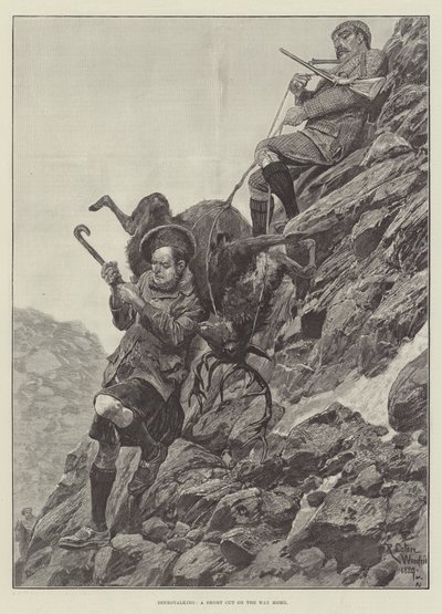 Chasse au cerf, un raccourci sur le chemin du retour - Richard Caton Woodville junior