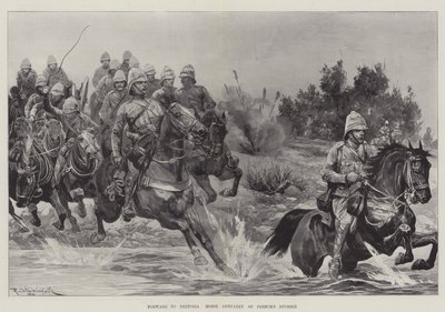 En avant vers Pretoria, artillerie à cheval de la division de French - Richard Caton Woodville junior