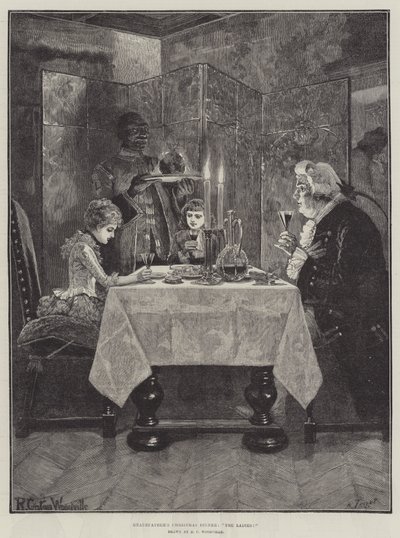 Le dîner de Noël de grand-père, Les Dames! - Richard Caton Woodville junior
