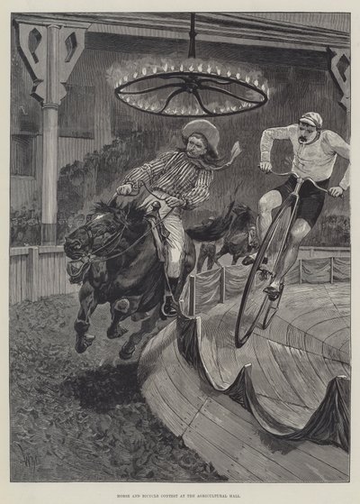 Concours de cheval et de bicyclette au Agricultural Hall - Richard Caton Woodville junior