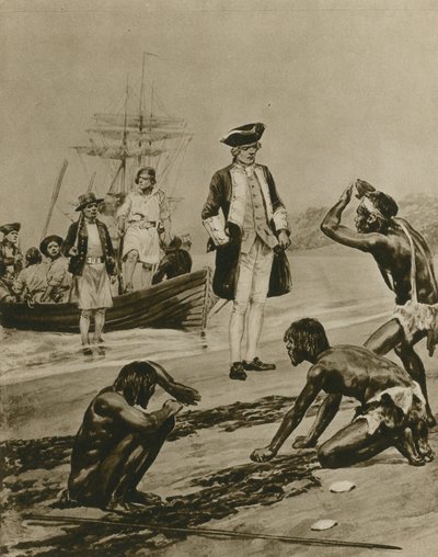 Comment le capitaine Cook a été accueilli en Tasmanie - Richard Caton Woodville junior