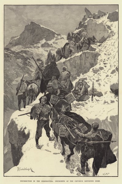 Insurrection en Herzégovine, insurgés de Crivoscie rentrant chez eux - Richard Caton Woodville junior