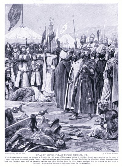 Isaac de Chypre plaide devant Richard Ier, 1191 - Richard Caton Woodville junior