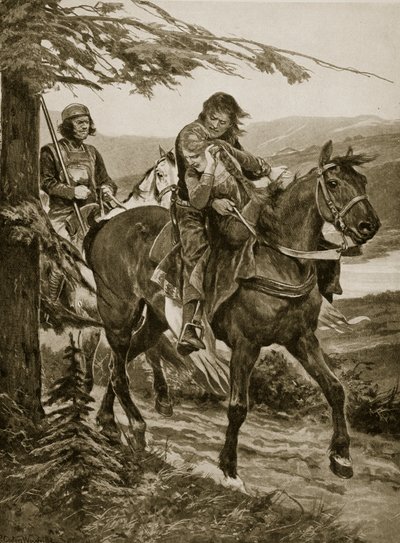 Le roi Dermot emporte Devorgil, illustration de 
