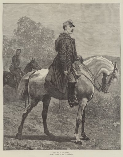 Le Roi Milan de Serbie - Richard Caton Woodville junior