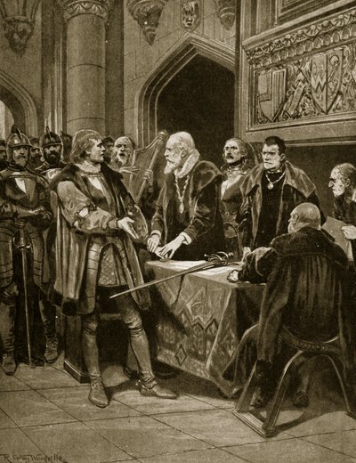 Lord Thomas Fitzgerald jette son épée, illustration de 
