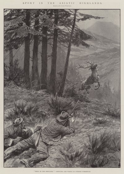 Sport dans les hauts plateaux asiatiques - Richard Caton Woodville junior