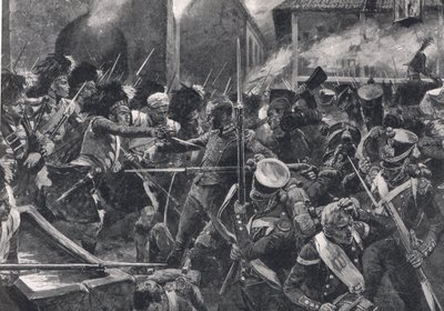 Les 42e Highlanders chassant les Français d