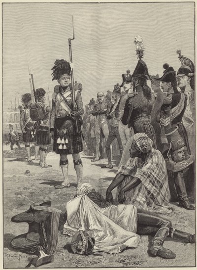 Les 42ème Highlanders gardant des prisonniers français - Richard Caton Woodville junior