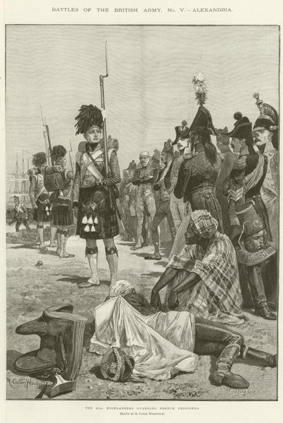 Les 42e Highlanders gardant les prisonniers français - Richard Caton Woodville junior
