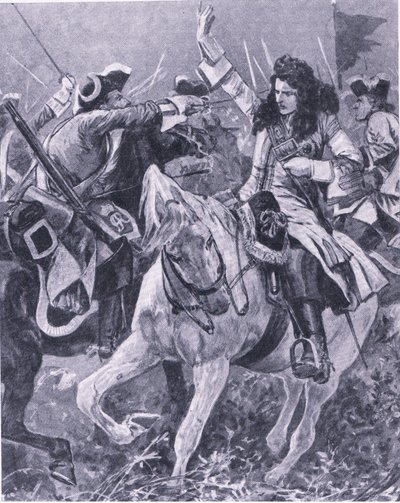 La bataille de Malplaquet, 11 septembre 1709, illustration de British Battles on Land and Sea, 1915 - Richard Caton Woodville junior